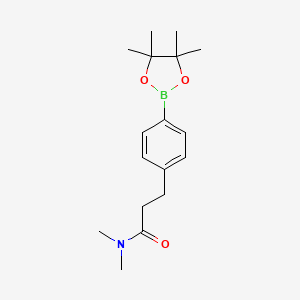 molecular formula C17H26BNO3 B6591336 N,N-Dimethyl-3-(4-(4,4,5,5-tetramethyl-1,3,2-dioxaborolan-2-yl)phenyl)propanamide CAS No. 1366577-90-3