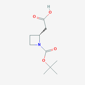 (R)-2-(1-(tert-Butoxycarbonyl)azetidin-2-yl)acetic acid