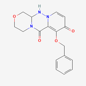 molecular formula C17H17N3O4 B6591373 7-(Benzyloxy)-3,4,12,12a-tetrahydro-1H-[1,4]oxazino[3,4-c]pyrido[2,1-f][1,2,4]triazine-6,8-dione CAS No. 1370250-39-7
