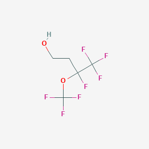 molecular formula C5H5F7O2 B6591410 3,4,4,4-四氟-3-(三氟甲氧基)丁醇 CAS No. 1378864-58-4