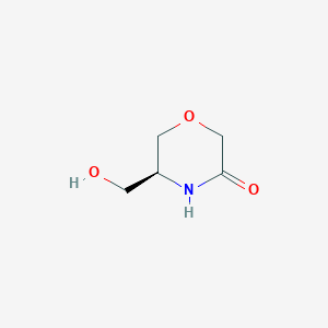 molecular formula C5H9NO3 B6591429 (S)-5-(羟甲基)吗啉-3-酮 CAS No. 1389384-57-9