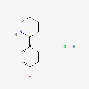 molecular formula C11H15ClFN B6591457 (S)-2-(4-Fluorophenyl)piperidine hydrochloride CAS No. 1391431-07-4