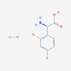 molecular formula C8H8BrClFNO2 B6591489 (S)-2-Amino-2-(2-bromo-4-fluorophenyl)acetic acid hcl CAS No. 1391551-89-5