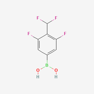 molecular formula C7H5BF4O2 B6591573 (4-(Difluoromethyl)-3,5-difluorophenyl)boronic acid CAS No. 1418595-79-5