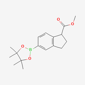 molecular formula C17H23BO4 B6591588 methyl 5-(4,4,5,5-tetramethyl-1,3,2-dioxaborolan-2-yl)-2,3-dihydro-1H-indene-1-carboxylate CAS No. 1423700-47-3