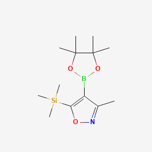 molecular formula C13H24BNO3Si B6591605 3-Methyl-4-(4,4,5,5-tetramethyl-1,3,2-dioxaborolan-2-yl)-5-(trimethylsilyl)isoxazole CAS No. 1429913-32-5