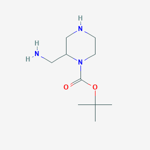 molecular formula C10H21N3O2 B6591623 tert-Butyl 2-(aminomethyl)piperazine-1-carboxylate CAS No. 1441161-43-8