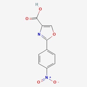 molecular formula C10H6N2O5 B6591658 2-(4-硝基苯基)恶唑-4-羧酸 CAS No. 1457898-81-5