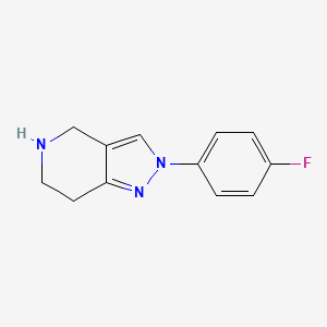 molecular formula C12H12FN3 B6591687 2-(4-Fluoro-phenyl)-4,5,6,7-tetrahydro-2H-pyrazolo[4,3-c]pyridine CAS No. 1485111-64-5