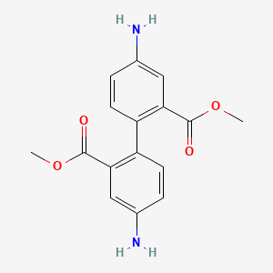 molecular formula C16H16N2O4 B6591700 Dimethyl 4,4'-diamino-[1,1'-biphenyl]-2,2'-dicarboxylate CAS No. 149935-34-2