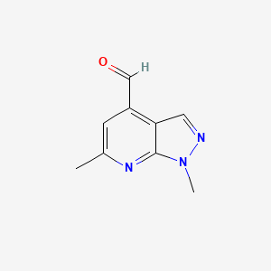 molecular formula C9H9N3O B6591732 1,6-Dimethyl-1H-pyrazolo[3,4-b]pyridine-4-carbaldehyde CAS No. 1516833-31-0