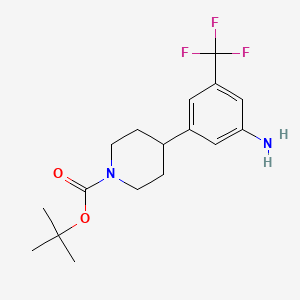 molecular formula C17H23F3N2O2 B6591741 Tert-butyl 4-[3-amino-5-(trifluoromethyl)phenyl]piperidine-1-carboxylate CAS No. 1529769-51-4