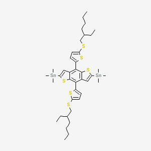molecular formula C40H58S6Sn2 B6591795 (4,8-Bis(5-((2-ethylhexyl)thio)thiophen-2-yl)benzo[1,2-b:4,5-b']dithiophene-2,6-diyl)bis(trimethylstannane) CAS No. 1613389-30-2