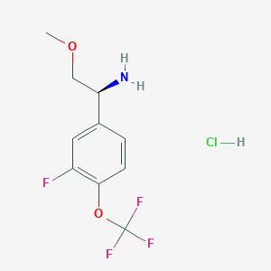 (S)-1-(3-Fluoro-4-(trifluoromethoxy)phenyl)-2-methoxyethan-1-amine hydrochloride