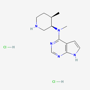 molecular formula C13H21Cl2N5 B6591845 N-甲基-N-((3R,4R)-4-甲基哌啶-3-基)-7H-吡咯并[2,3-d]嘧啶-4-胺二盐酸盐 CAS No. 1655430-59-3