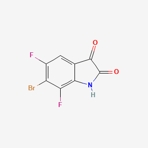 molecular formula C8H2BrF2NO2 B6591863 6-Bromo-5,7-difluoroindoline-2,3-dione CAS No. 1698027-85-8