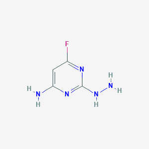 molecular formula C4H6FN5 B065919 6-Fluoro-2-hydrazinylpyrimidin-4-amine CAS No. 188987-87-3