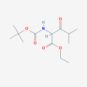 molecular formula C13H23NO5 B6591909 Ethyl 2-[(tert-butoxycarbonyl)amino]-4-methyl-3-oxopentanoate CAS No. 178200-68-5