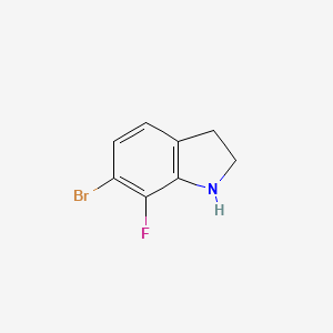 molecular formula C8H7BrFN B6591912 6-bromo-7-fluoro-2,3-dihydro-1H-indole CAS No. 1782908-19-3