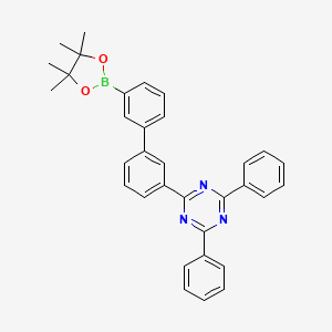 molecular formula C33H30BN3O2 B6591929 2,4-二苯基-6-[3'-(4,4,5,5-四甲基-1,3,2-二噁硼杂环丁烷-2-基)[1,1'-联苯]-3-基]-1,3,5-三嗪 CAS No. 1802232-96-7