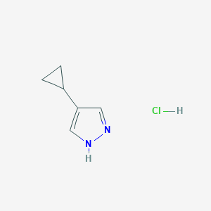molecular formula C6H9ClN2 B6591943 4-cyclopropyl-1H-pyrazole hydrochloride CAS No. 1803565-55-0