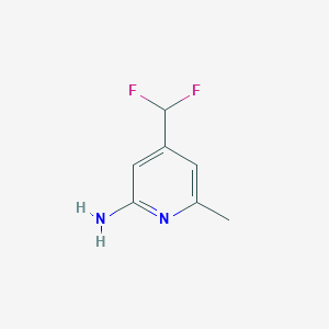 molecular formula C7H8F2N2 B6591945 4-(Difluoromethyl)-6-methylpyridin-2-amine CAS No. 1805960-63-7