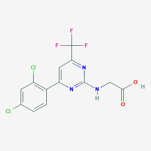 molecular formula C13H8Cl2F3N3O2 B6592016 N-[6-(2,4-Dichlorophenyl)-4-(trifluoromethyl)pyrimidin-2-yl]glycine CAS No. 1820614-52-5