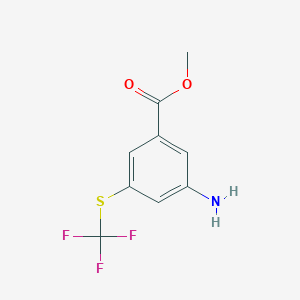 molecular formula C9H8F3NO2S B6592027 Methyl 3-amino-5-[(trifluoromethyl)thio]benzoate CAS No. 1820619-95-1