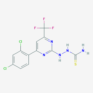 molecular formula C12H8Cl2F3N5S B6592029 6-(2,4-Dichlorophenyl)-2-thiosemicarbazido-4-(trifluoromethyl)pyrimidine CAS No. 1820647-13-9