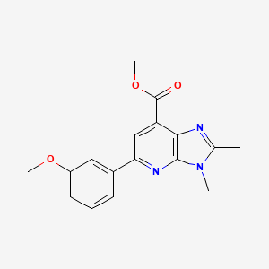 Methyl 5-(3-methoxyphenyl)-2,3-dimethyl-3H-imidazo-[4,5-b]-pyridine-7-carboxylate