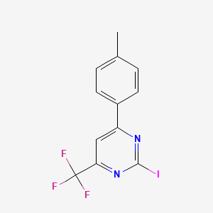 molecular formula C12H8F3IN2 B6592036 2-Iodo-6-(p-tolyl)-4-(trifluoromethyl)pyrimidine CAS No. 1820650-16-5