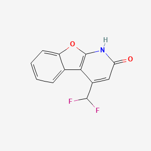molecular formula C12H7F2NO2 B6592060 4-(Difluoromethyl)benzo-[b]-furo-[2,3-b]-pyridin-2(1H)-one CAS No. 1820674-07-4