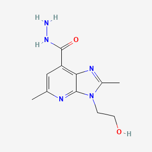 molecular formula C11H15N5O2 B6592074 3-(2-Hydroxyethyl)-2,5-dimethyl-3H-imidazo-[4,5-b]-pyridine-7-carbohydrazide CAS No. 1820684-27-2