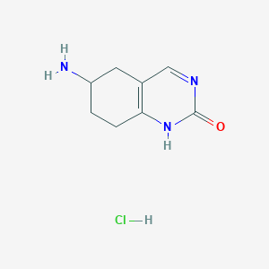 molecular formula C8H12ClN3O B6592080 6-Amino-5,6,7,8-tetrahydro-2-hydroxyquinazoline hydrochloride CAS No. 1820687-40-8
