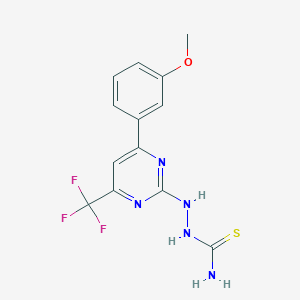molecular formula C13H12F3N5OS B6592119 6-(3-Methoxyphenyl)-2-thiosemicarbazido-4-(trifluoromethyl)pyrimidine CAS No. 1820707-96-7