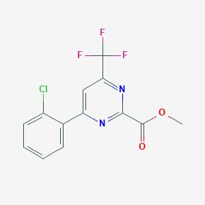 molecular formula C13H8ClF3N2O2 B6592180 Methyl [6-(2-chlorophenyl)-4-(trifluoromethyl)pyrimidin-2-yl]carboxylate CAS No. 1820717-42-7