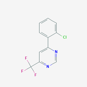 molecular formula C11H6ClF3N2 B6592189 6-(2-Chlorophenyl)-4-(trifluoromethyl)pyrimidine CAS No. 1820718-20-4