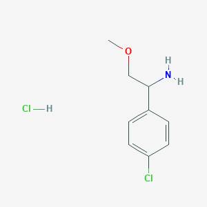 molecular formula C9H13Cl2NO B6592212 1-(4-Chlorophenyl)-2-methoxyethanamine hydrochloride CAS No. 1820906-41-9