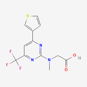 molecular formula C12H10F3N3O2S B6592249 N-Methyl-N-[6-(3-thienyl)-4-(trifluoromethyl)pyrimidin-2-yl]glycine CAS No. 1845698-52-3