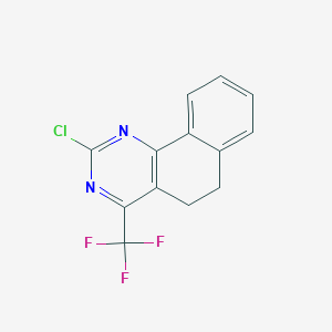 molecular formula C13H8ClF3N2 B6592261 2-Chloro-5,6-dihydro-4-(trifluoromethyl)benzo-[h]-quinazoline CAS No. 1845706-37-7