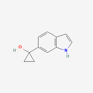 molecular formula C11H11NO B6592300 1-(1H-Indol-6-yl)cyclopropanol CAS No. 1891321-97-3