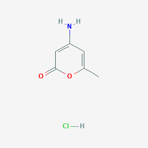 molecular formula C6H8ClNO2 B6592362 4-氨基-6-甲基-2H-吡喃-2-酮盐酸盐 CAS No. 1956318-23-2