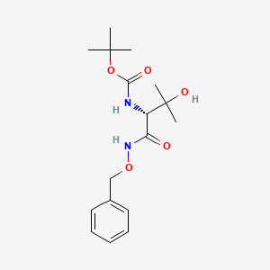 molecular formula C17H26N2O5 B6592402 (R)-tert-Butyl (1-((benzyloxy)amino)-3-hydroxy-3-methyl-1-oxobutan-2-yl)carbamate CAS No. 2007920-14-9