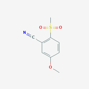 molecular formula C9H9NO3S B6592436 5-甲氧基-2-(甲磺酰基)苯甲腈 CAS No. 2044705-00-0