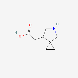 molecular formula C8H13NO2 B6592453 2-{5-氮杂螺[2.4]庚-7-基}乙酸 CAS No. 2055841-30-8