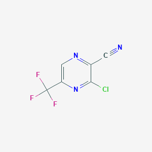 molecular formula C6HClF3N3 B6592484 3-Chloro-5-(trifluoromethyl)pyrazine-2-carbonitrile CAS No. 2091672-48-7
