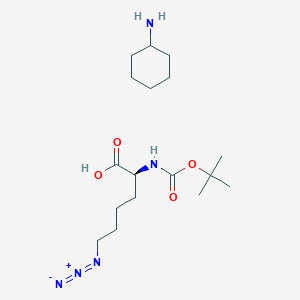 molecular formula C17H33N5O4 B6592504 N-alpha-t-Butyloxycarbonyl-epsilon-azido-L-lysine cyclohexylamine CAS No. 2098497-30-2