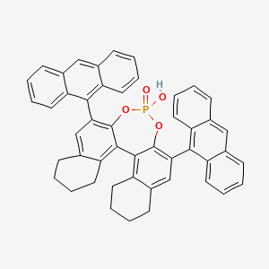 molecular formula C48H37O4P B6592512 (11bR)-2,6-Di-9-anthracenyl-8,9,10,11,12,13,14,15-octahydro-4-hydroxy-4-oxide-dinaphtho[2,1-d:1',2'-f][1,3,2]dioxaphosphepin CAS No. 2099033-14-2