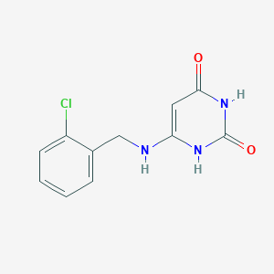 molecular formula C11H10ClN3O2 B6592552 6-(2-chloro-benzylamino)-1H-pyrimidine-2,4-dione CAS No. 21333-13-1