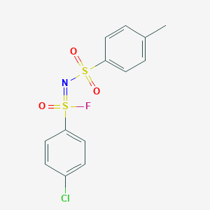 molecular formula C13H11ClFNO3S2 B6592572 4-Chloro-N-[(4-methylphenyl)sulfonyl]benzenesulfonimidoyl fluoride CAS No. 2143892-50-4